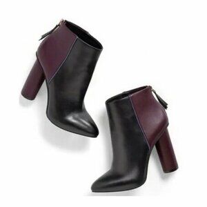 Cabi | Bisset Black and Wine Leather Ankle Boots